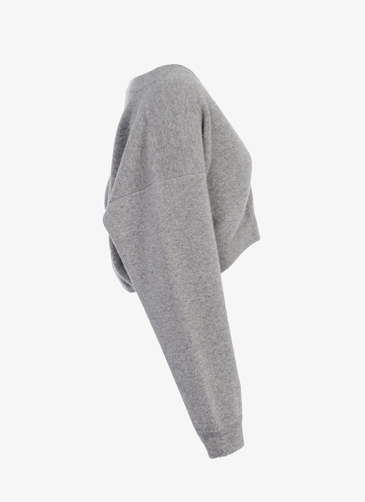 Cropped cashmere cardigan ALAÏA GRAY CROPPED CASHMERE CARDIGAN